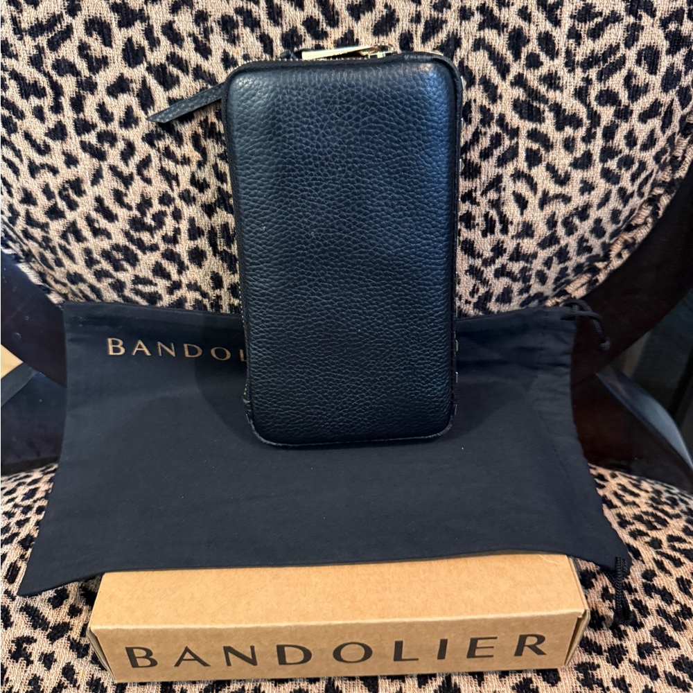 Bandolier Black Pouch with Gold Studs - Picture 2 of 9